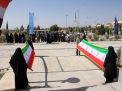 گزارش تصویری آیین اهتزاز پرچم و مراسم عطرافشانی و ادای احترام به مقام شامخ شهدای گمنام دانشگاه