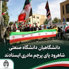 دانشگاهیان دانشگاه صنعتی شاهرود پای پرچم مادری ایستادند.