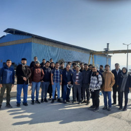 بازدید دانشجویان از شرکت فولاد شاهرود تحت نظارت دکتر محمد ضامن