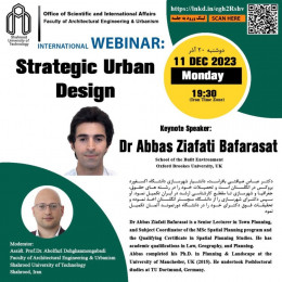 INTERNATIONAL WEBINAR:Strategic Urban Design